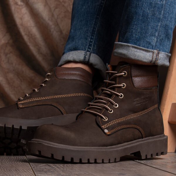 حذاء سيفتي شامواه رجالي لون بني حذاء سيفتي شامواه رجالي لون بني