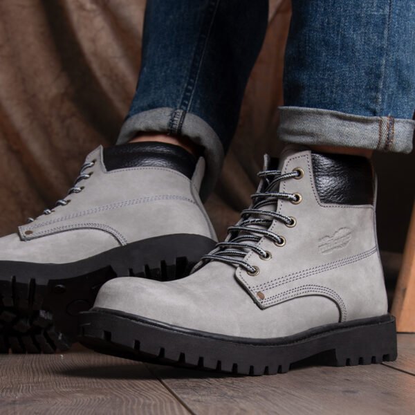 حذاء سيفتي شامواه رجالي لون رمادي حذاء سيفتي شامواه رجالي لون رمادي