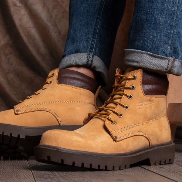 حذاء سيفتي شامواه رجالي لون هافان حذاء سيفتي شامواه رجالي لون هافان