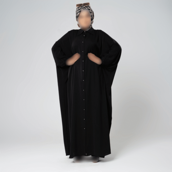 عباية يارا حرير لون إسود