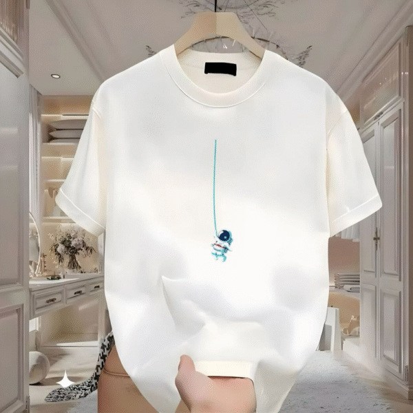 تيشيرت بوليفار أوفر سايز قطن أبيض تيشيرت بوليفار أوفر سايز قطن أبيض