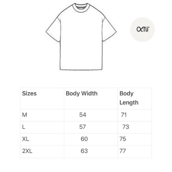 جدول مقاسات تيشرت هوجو رجالي