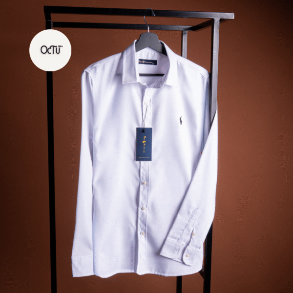 قميص بولو أكسفورد أبيض قميص بولو أكسفورد أبيض