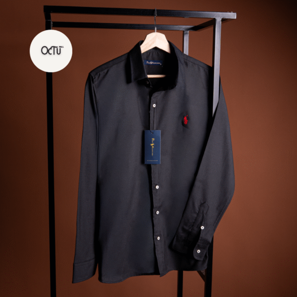 قميص بولو أكسفورد إسود قميص بولو أكسفورد إسود