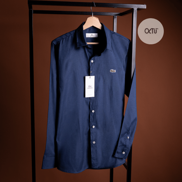 قميص لاكوست قطن أكسفورد رجالي كحلي قميص لاكوست قطن أكسفورد رجالي كحلي