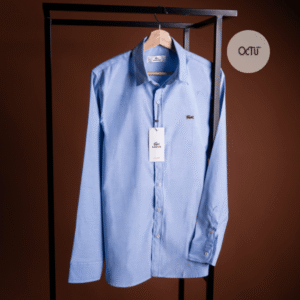 قميص لاكوست قطن أكسفورد رجالي لبني