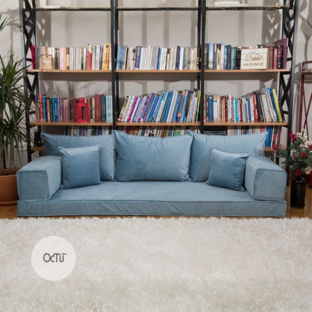 قطعة جلوس لون سماوي مائل للرمادي