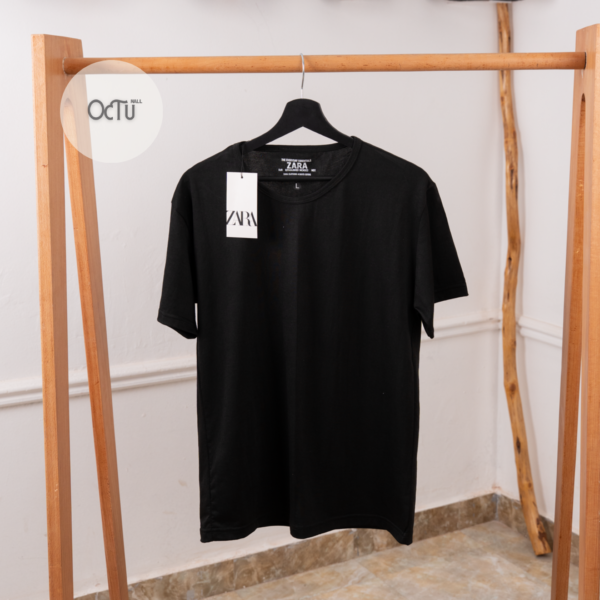 تيشيرت زارا إسود نص كم