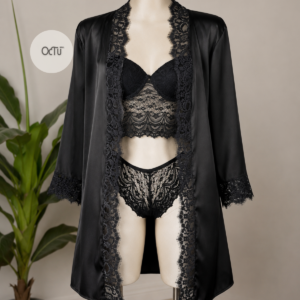 3 Piece Lace Satin Lingerie Set 3 Piece Lace Satin Lingerie Set