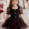 Girls Tulle Heart Skirt Suit