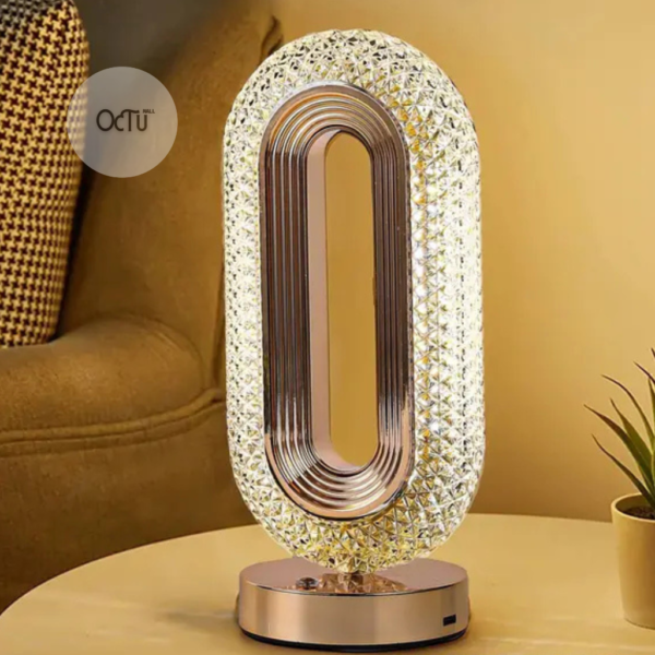 Oval Crystal Table Lamp