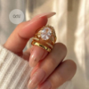 Women 4 Piece Stainless Steel Rings Set