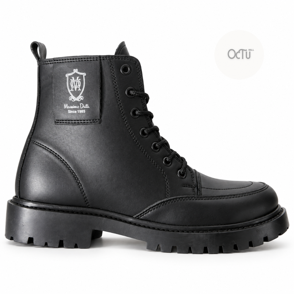 Men Black Leather Half Boot Men Black Leather Half Boot