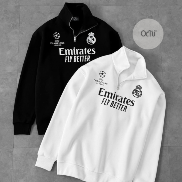 Real Madrid Half Zip Sweatshirt