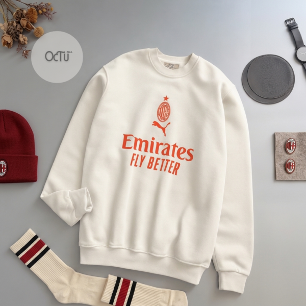 سويت شيرت AC Milan أبيض